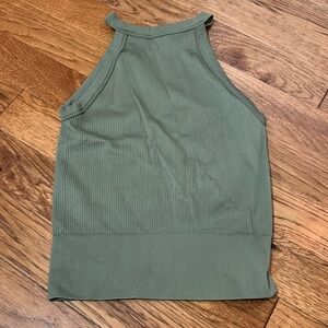Free People seamless army green tank